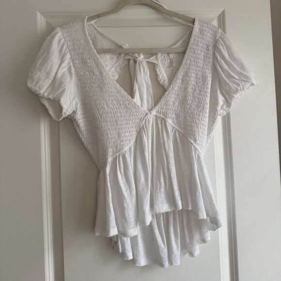 Free People Women's White Blouse - Picture 1 of 2